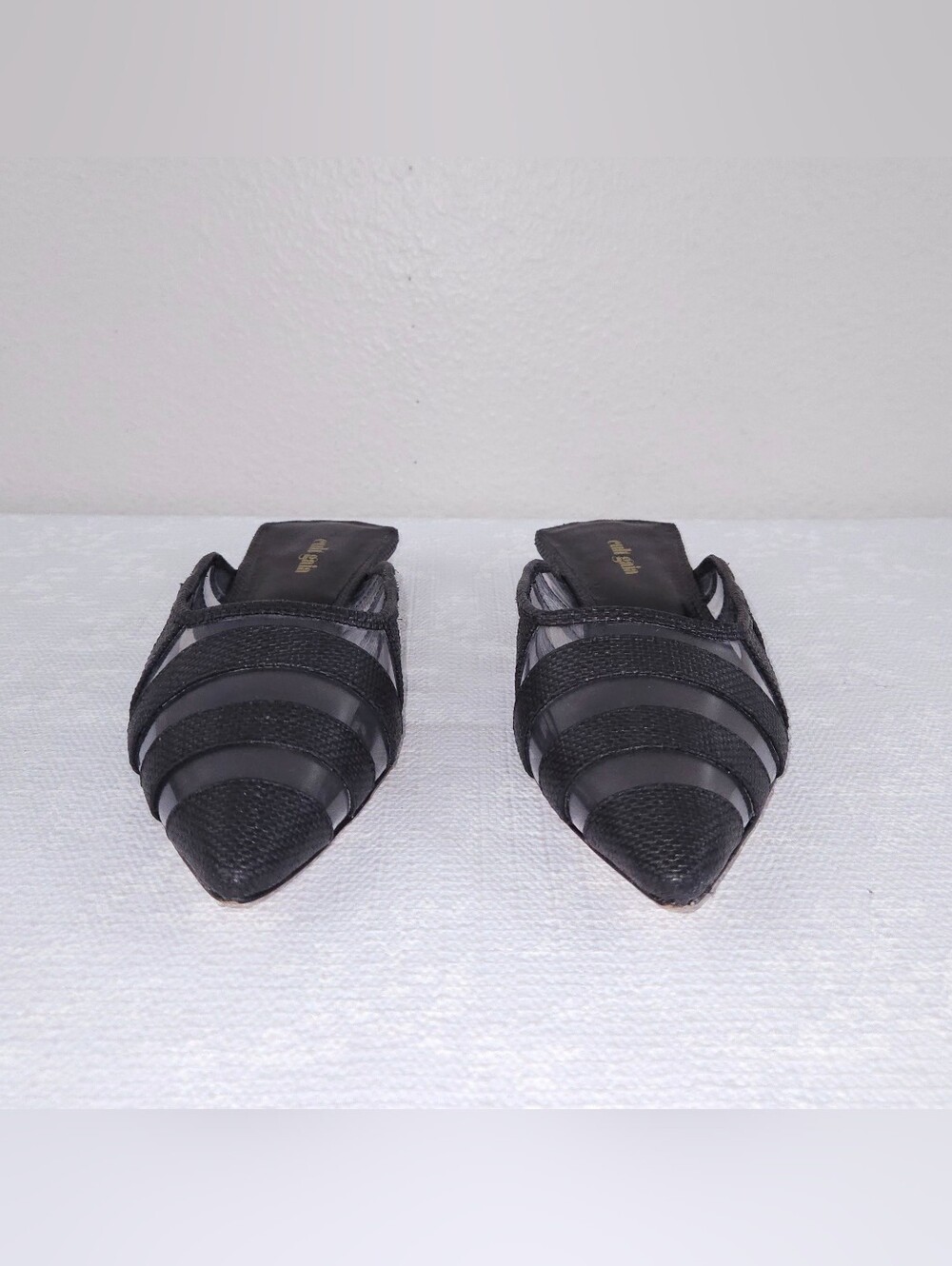 CULT GAIA Femi Mule Black Pointed Toe Slide Flats EU 39.5 - Picture 5 of 10